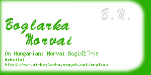 boglarka morvai business card